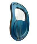 19 Strings Blue Lyre harp Side