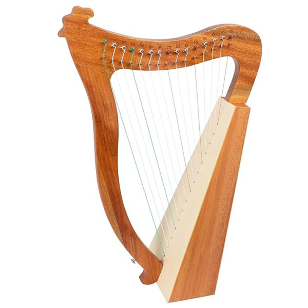15 Strings Wooden Harp