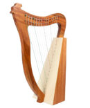 15 Strings Wooden Harp Front